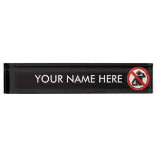 DJ free zone Desk Name Plate