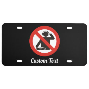 DJ free zone License Plate