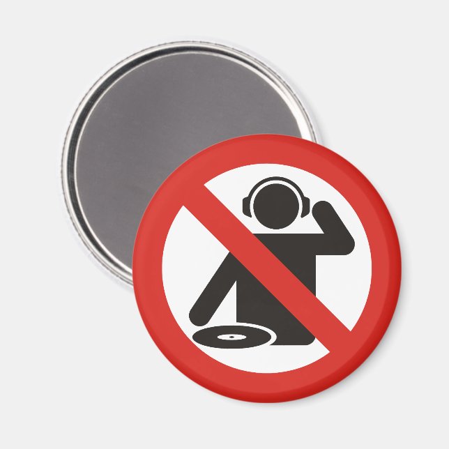 DJ free zone Magnet (Front/Back)