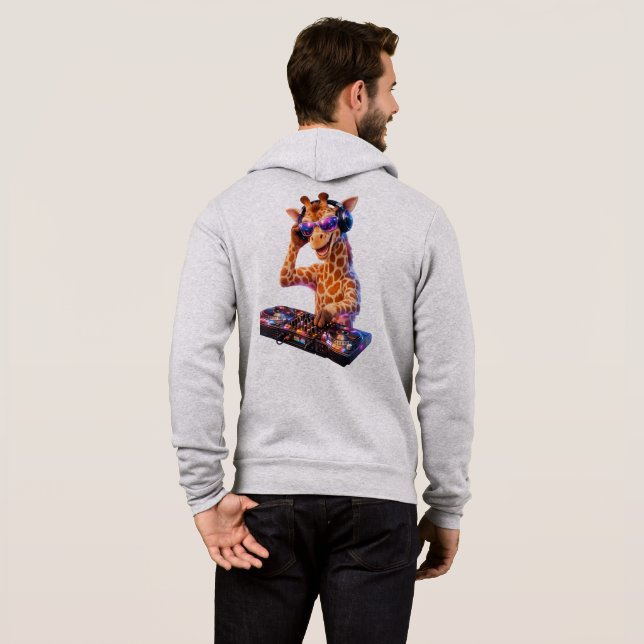 DJ Giraffe 4D Party Hoodie (Back Full)