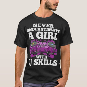 DJ Girl - Funny Disc Jockey Vinyl Record T-Shirt
