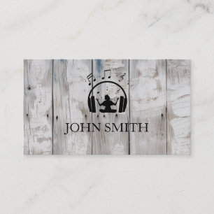 DJ Gold Headphones Black Music Business Card
