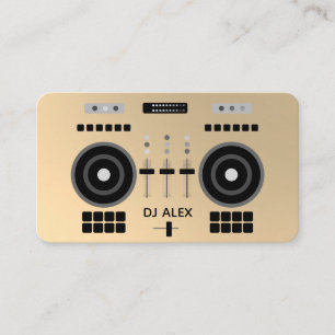 DJ Gold Metallic Faux Modern 2019 Business Card