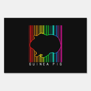 DJ Guinea Pig Techno Edm Animal Rave Star Rainbow Sign