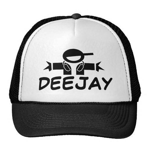 DJ hat | Cap with DJ wearing headphones | Zazzle