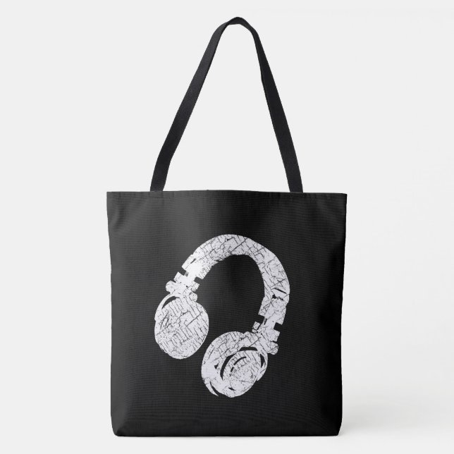 dj headphone tote bag (Front)