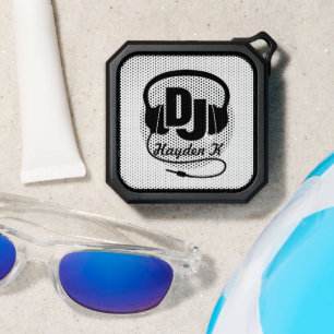 Dj headphones personalized black white speaker Dj