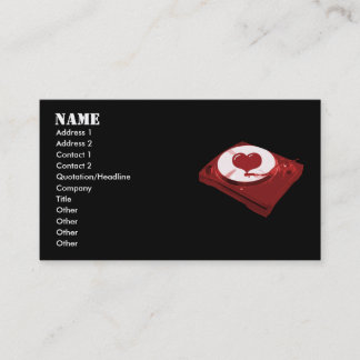 DJ Heart Turntable Business Cards