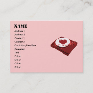 DJ Heart Turntable Business Cards