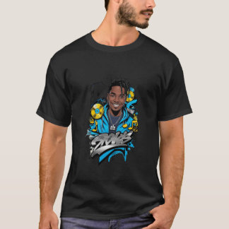 DJ image with a mix of graffiti and music symbols T-Shirt