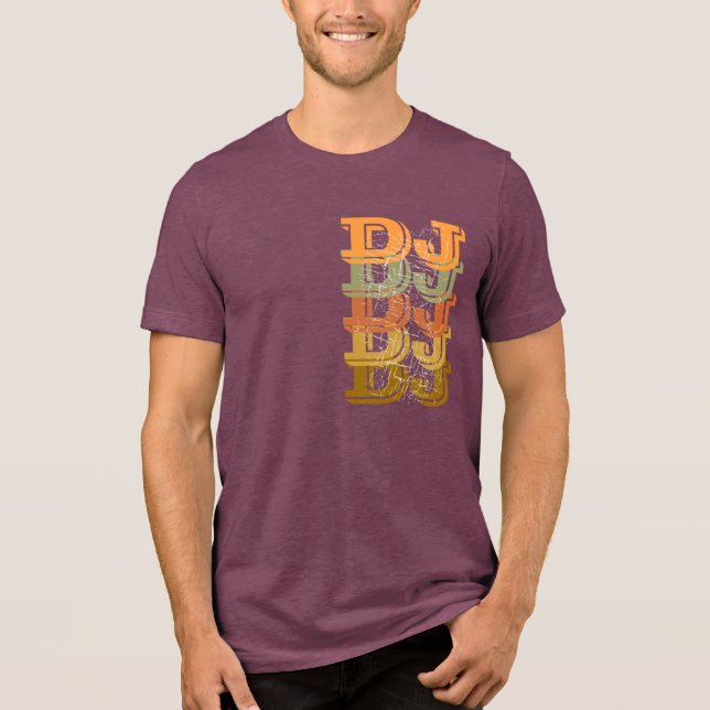 DJ in different colors Tri-Blend Shirt (Front)