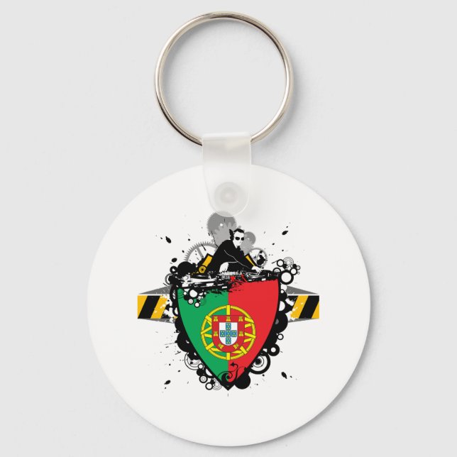 DJ in Portugal Keychain (Front)