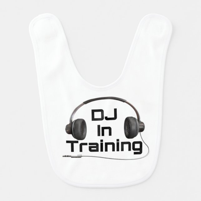 DJ In Training - Baby Bib (Front)