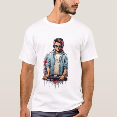 DJ_inspired Graffiti Fusion T_Shirt
