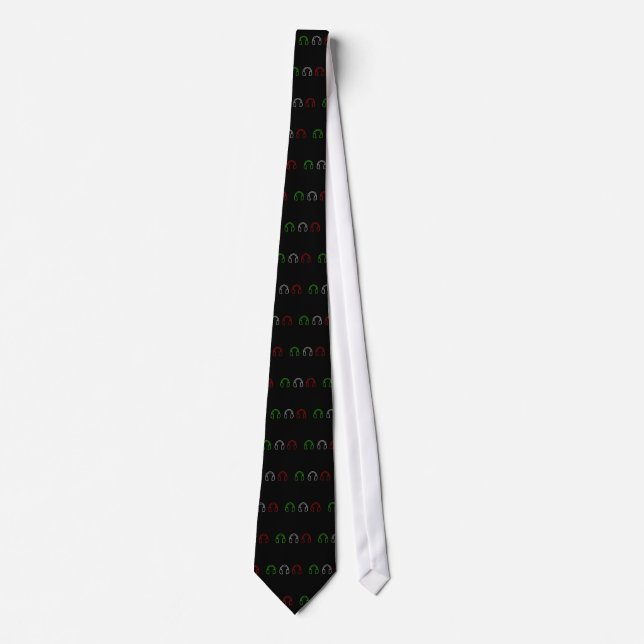 Dj Italian Flag Neck Tie (Front)