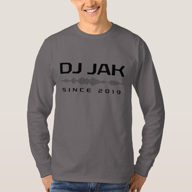 DJ JAK Smoke Gray Soundwave Long Sleeve Tee (Front)