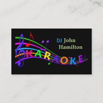 Dj Karaoke Business Card by cooltees at Zazzle