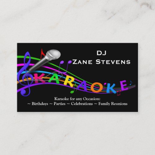 DJ Karaoke Business Card Template