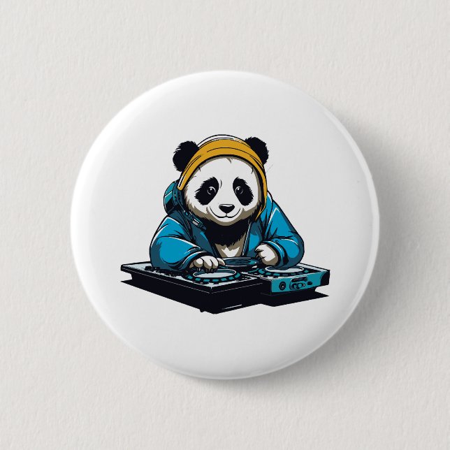 DJ Kawaii Panda Button (Front)