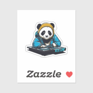 DJ Kawaii Panda Sticker