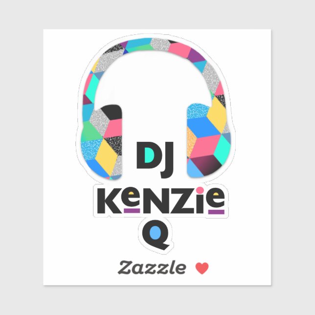 DJ Kenzie Q Cut Vinyl Sticker (Sheet)