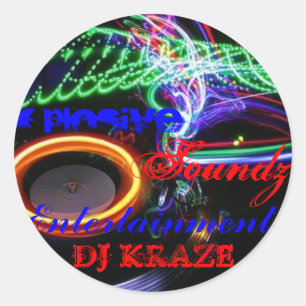DJ KRAZE CLASSIC ROUND STICKER