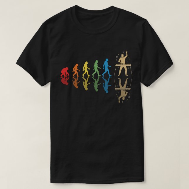 DJ Man Evolution| Turntable Humor Graphic Tee (Design Front)