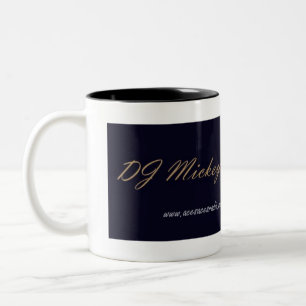 DJ Mickeymouse banner Two-Tone Coffee Mug