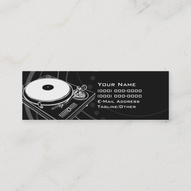 DJ MINI BUSINESS CARD (Front)