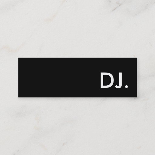 Customizable dj. business card template
