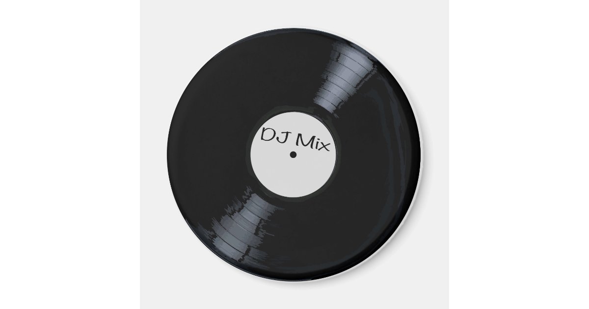 DJ Mix Record Label Magnet | Zazzle.com