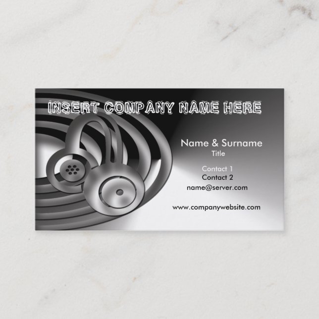 DJ, mixing, sound business cards (Front)