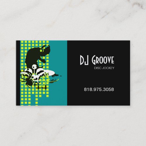 DJ Mixmaster Disc Jockey _ Music Business Card