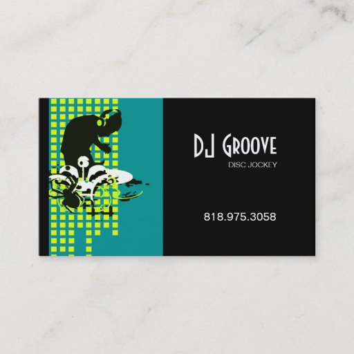 Customizable DJ Mixmaster Disc Jockey - Music Business Card