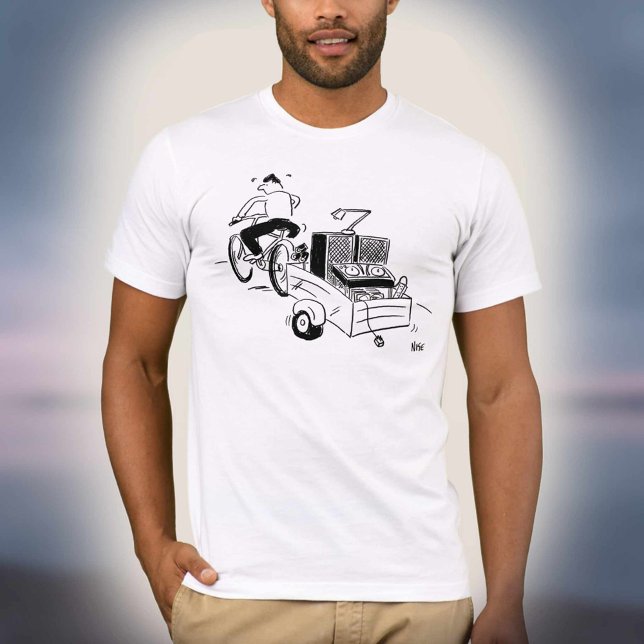 DJ Mobile Disco Record Player Cartoon T-Shirt (Creator Uploaded)