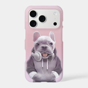 DJ Mode On: Cool French Bulldog with Headphones iPhone 17 Pro Case
