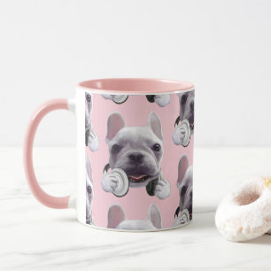 DJ Mode On: Cool French Bulldog with Headphones Mug