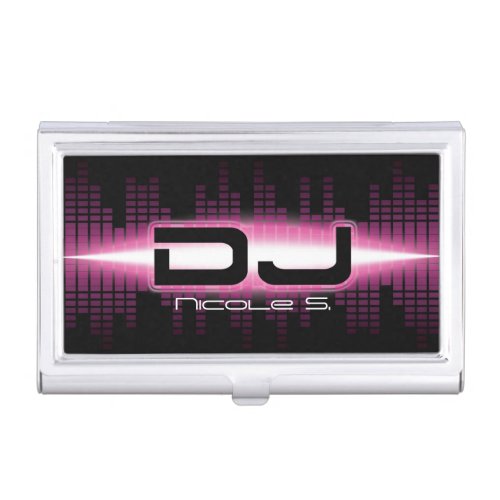DJ Modern Pink Business Card Holder Business Card Case
