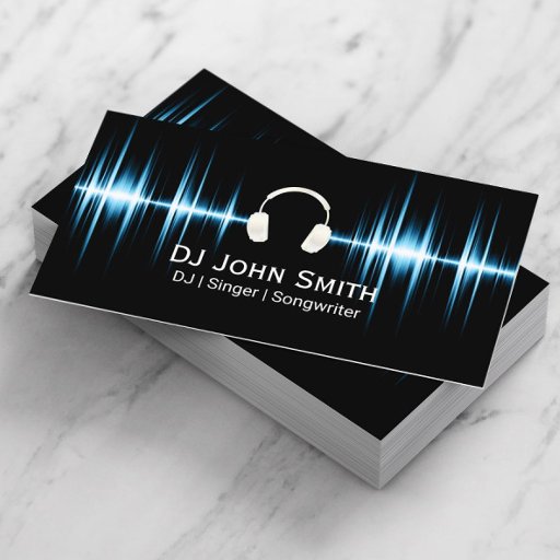 Customizable DJ Music Beat Professional Business Card