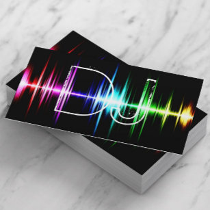 DJ Music Beats Modern Business Card