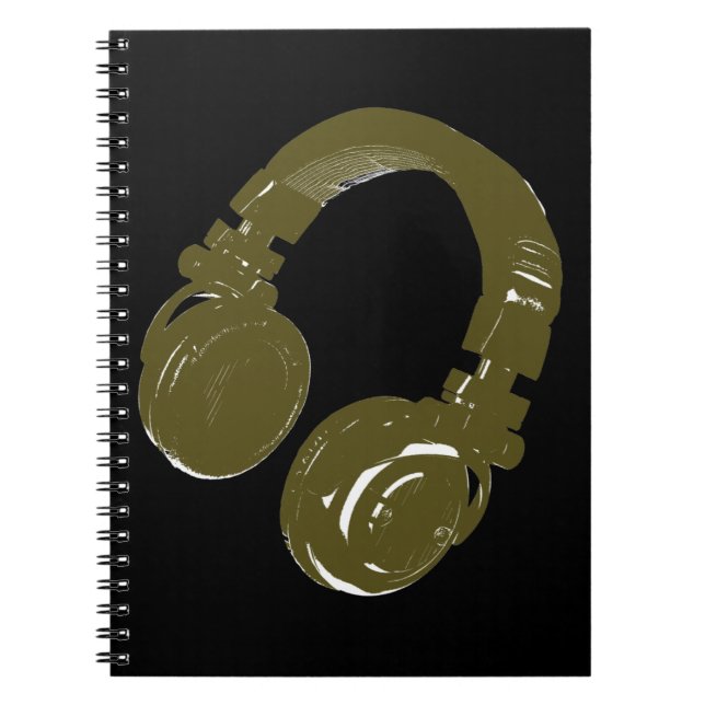 DJ Music black Notebook (Front)