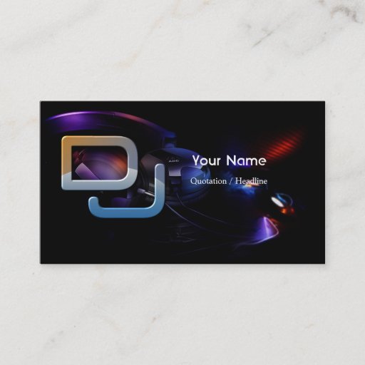 Customizable DJ Music Business Card