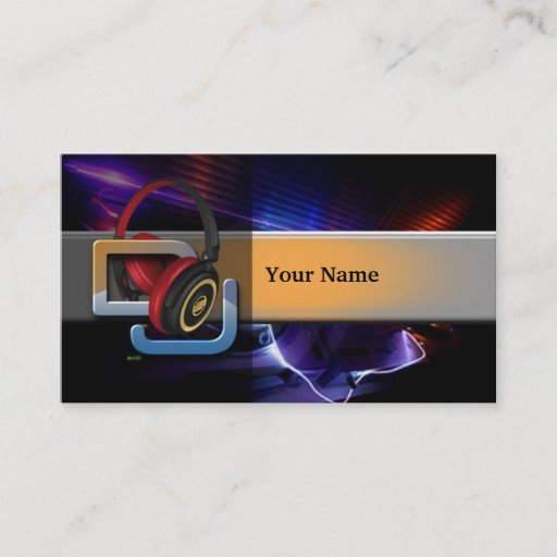 Customizable DJ Music Business Card