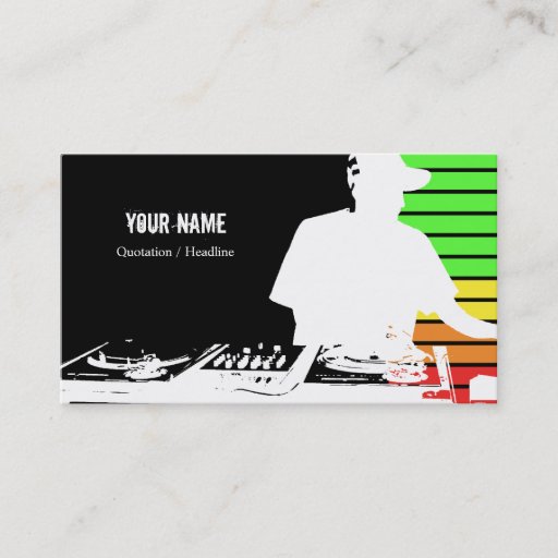 Customizable DJ Music Business Card
