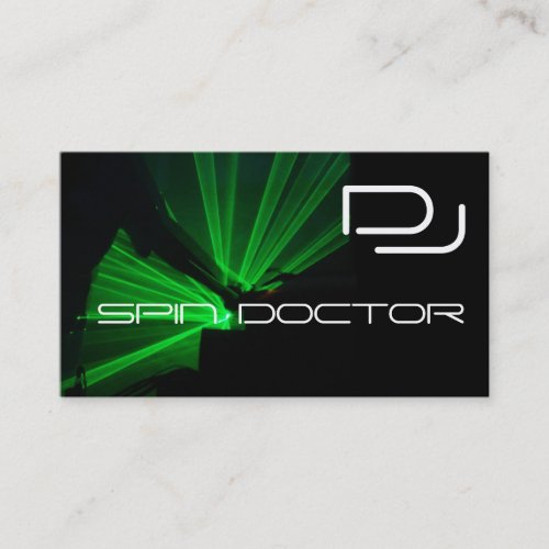DJ Music Business Cards Black Green