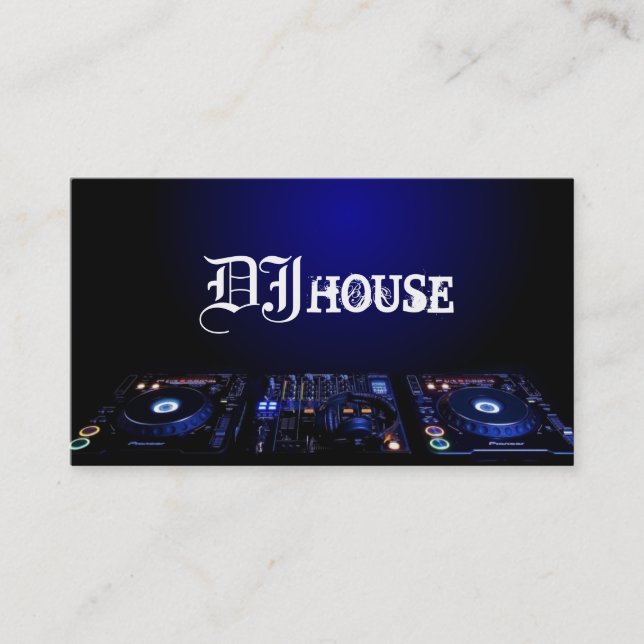 DJ, Music, Club, Business Card (Front)