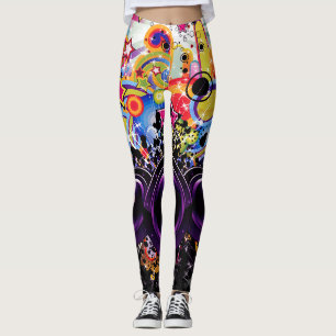 DJ Music Colorful Modern Speakers Musical Funky Leggings