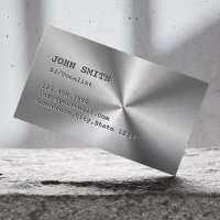 DJ Music Cool Faux Stainless Steel Metal Business Card