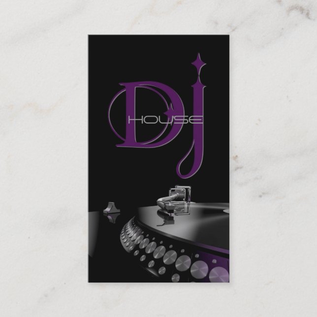 DJ, Music, Entertainment Business Card (Front)
