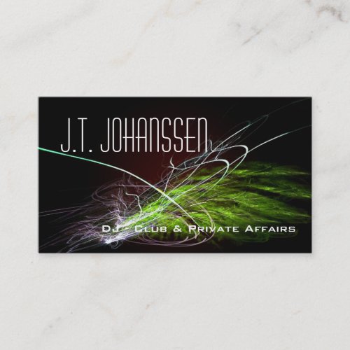 DJ _ Music Explosion Modern Black Business Cards